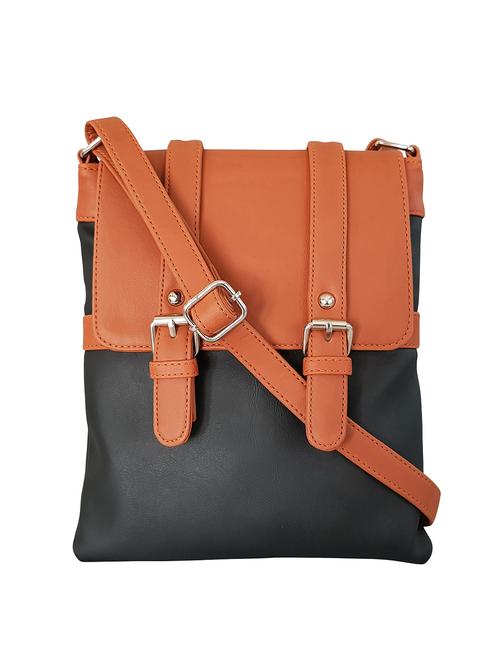 black leatherette regular sling bag - 14585427 - Very Small Image - 1