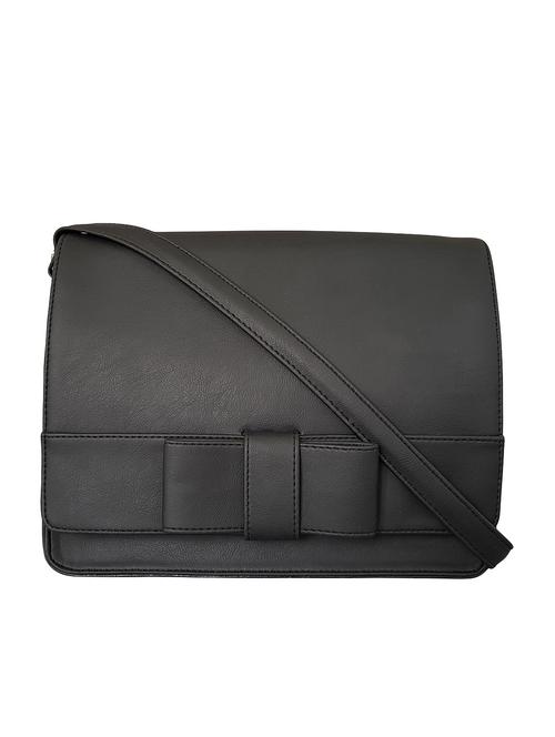 black leatherette regular sling bag - 14585440 - Very Small Image - 1