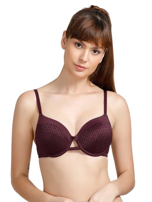 purple polyamide t-shirt bra - 14586318 - Very Small Image - 1