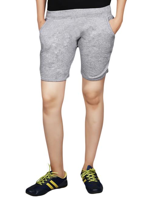 grey cotton blend shorts - 14587849 - Very Small Image - 1