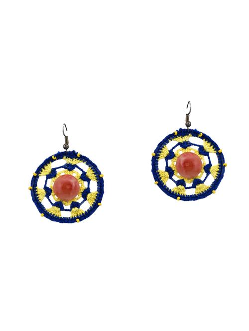 yellow cotton drop earrings - 14588083 - Very Small Image - 1