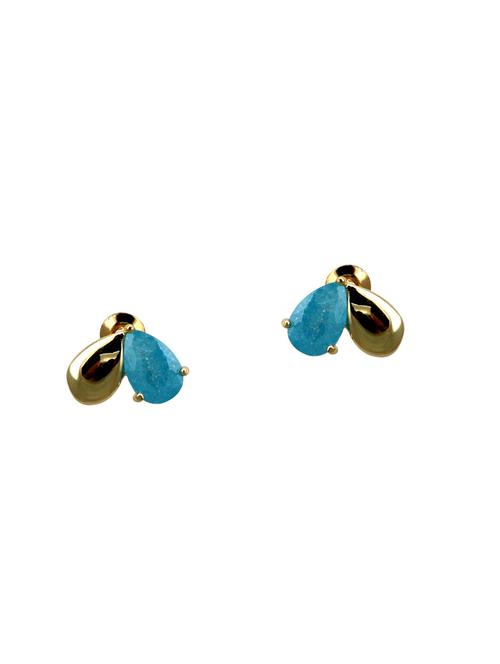 blue metal studs earrings - 14588092 - Very Small Image - 1