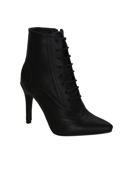 black faux leather ankle boot - 14590634 - Very Small Image - 1