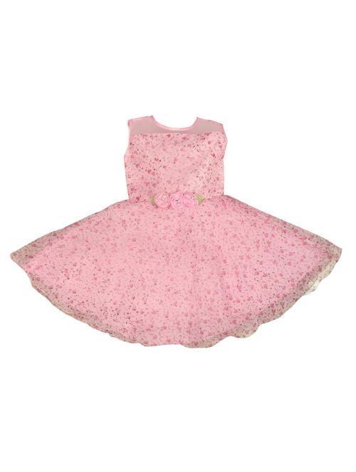 pink polyester frock - 14592412 - Very Small Image - 1