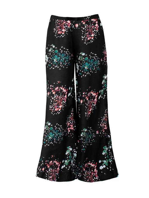black viscose plazo - 14592547 - Very Small Image - 1