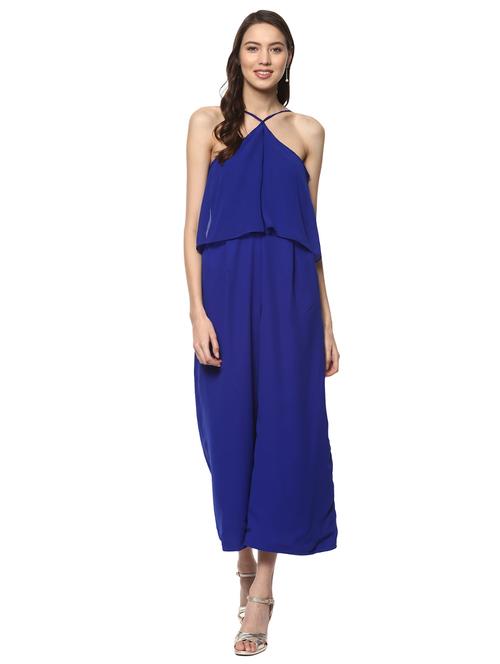 blue poly georgette jumpsuit - 14593585 - Very Small Image - 1