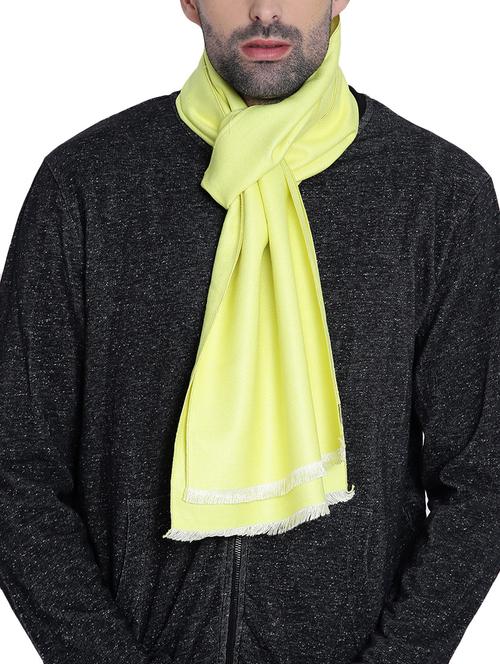 lemon yellow viscose muffler - 14594276 - Very Small Image - 1
