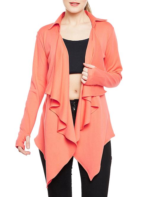 orange solid water fall shrug - 14594988 - Very Small Image - 1