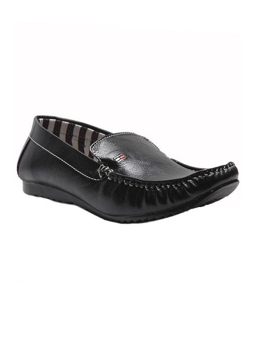black leatherette slip on loafer - 14595095 - Very Small Image - 1