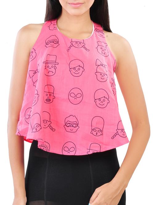 pink sleeveless crop top - 14596317 - Very Small Image - 1
