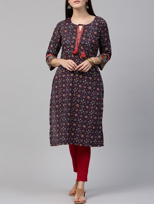 straight tassels kurta - 14597086 - Very Small Image - 1