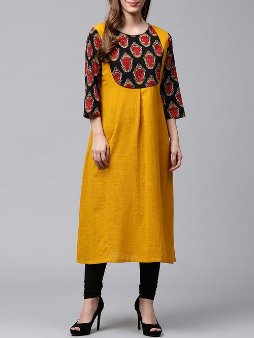 kalamkari a-line kurta - 14597089 - Very Small Image - 1