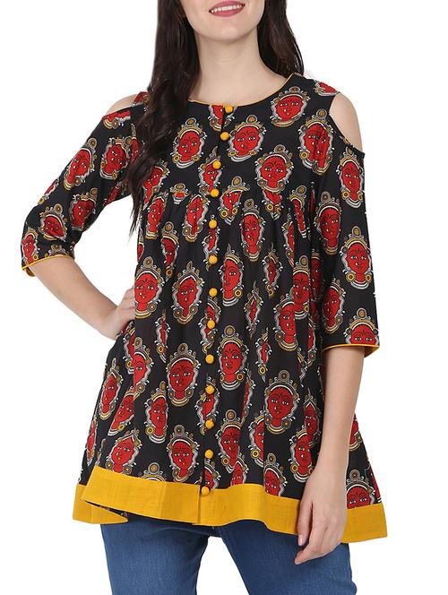 kalamkari a-line kurti - 14597177 - Very Small Image - 1