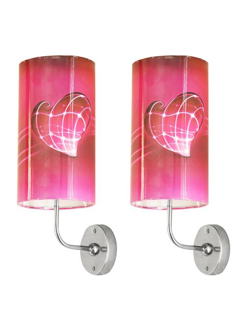 handmade plastic with colored paper sheet crafted sceneted wall sconce lamp (set of 2) - 14597398 - Very Small Image - 1