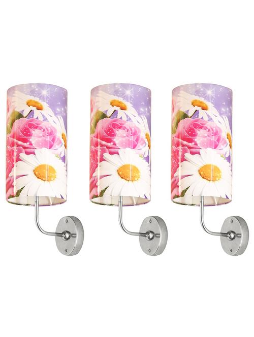 handmade plastic with color paper sheet crafted sceneted wall sconce lamp (set of 3) - 14597405 - Very Small Image - 1