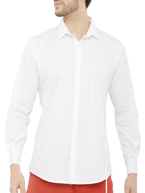 white cotton casual shirt - 14597497 - Very Small Image - 1