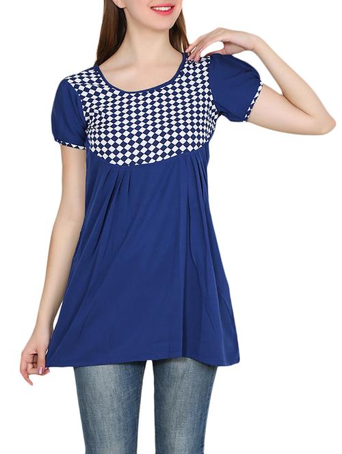 blue printed tunic - 14597589 - Very Small Image - 1