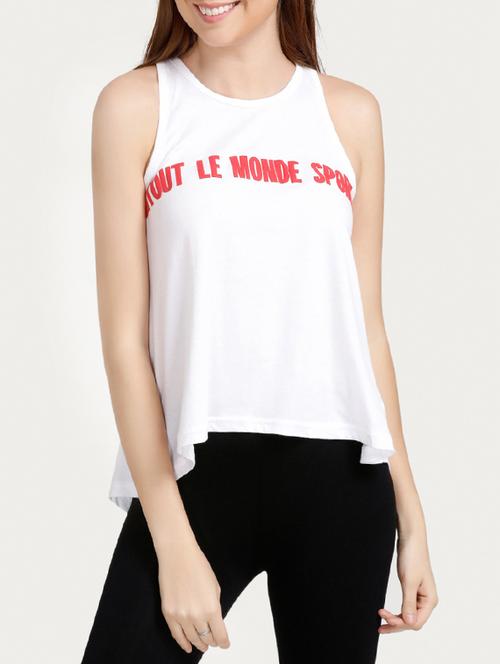 white cotton tank top - 14598308 - Very Small Image - 1