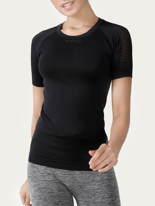 black poly spandex top - 14598318 - Very Small Image - 1