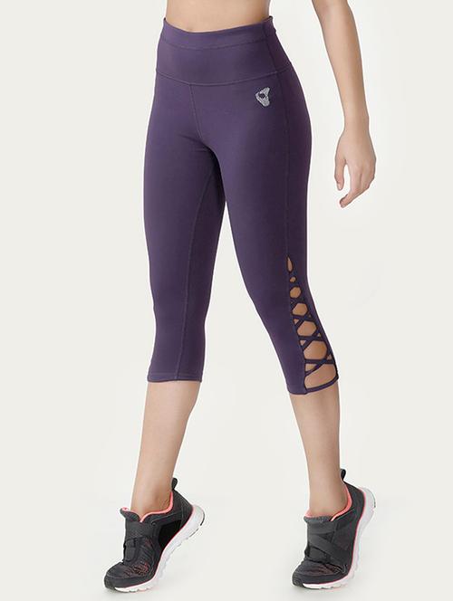 solid purple nylon capri - 14598360 - Very Small Image - 1