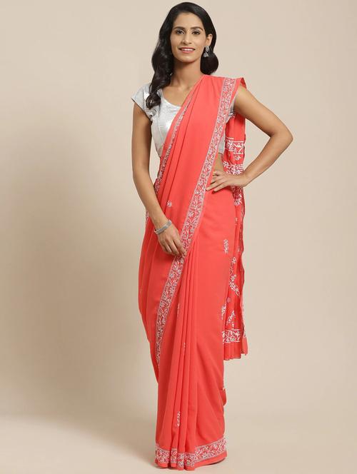 women's embroidered saree - 14598888 - Very Small Image - 1
