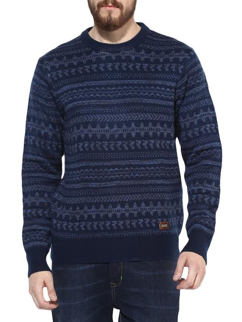 navy blue polyester pullover - 14599191 - Very Small Image - 1