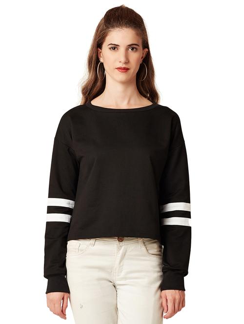 varsity striped boxy sweatshirt - 14599994 - Very Small Image - 1