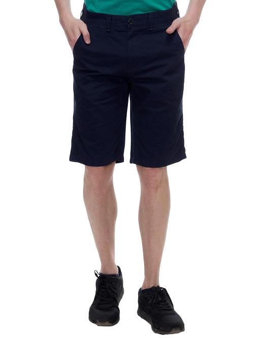 dark blue cotton shorts - 14600354 - Very Small Image - 1