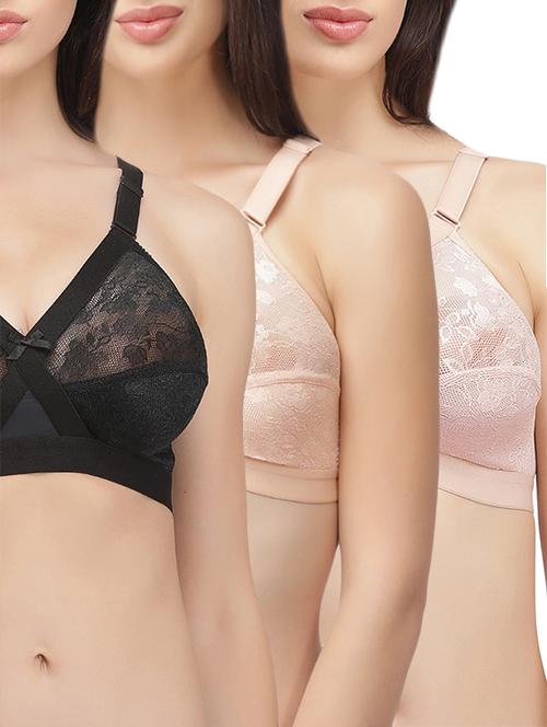 set of 3 multi colored bras - 14600896 - Very Small Image - 1