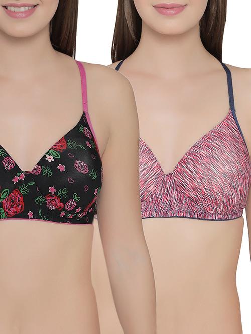 set of 2 multi colored t-shirt bras - 14600935 - Very Small Image - 1