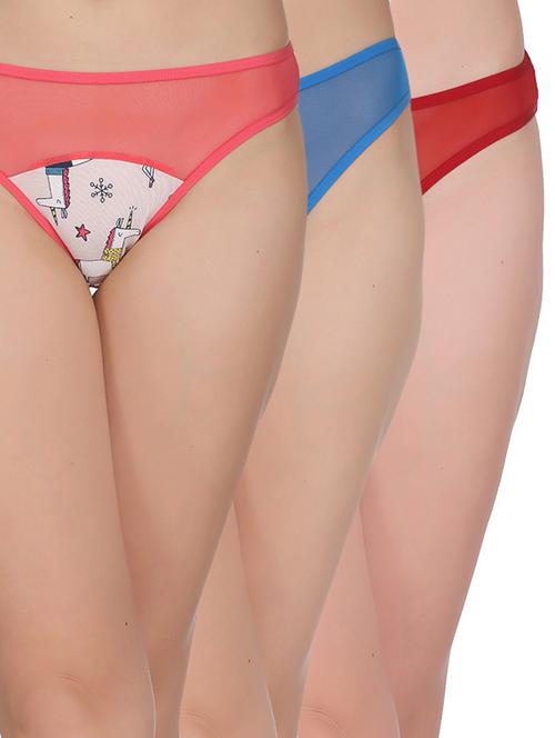 set of 3 multi colored panty - 14600950 - Very Small Image - 1