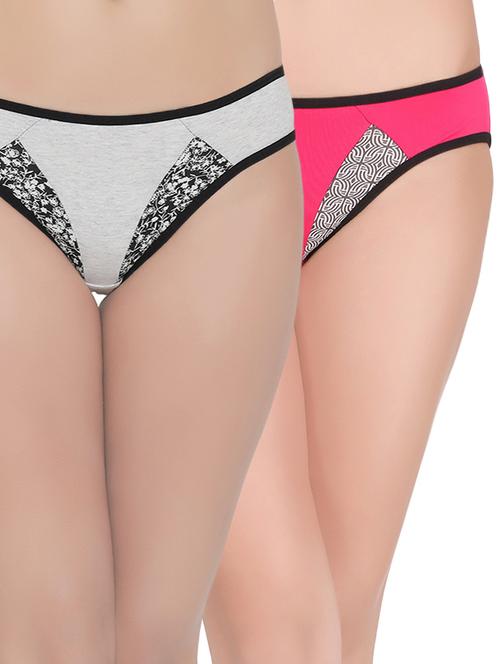 set of 2 multi colored cotton panty - 14600982 - Very Small Image - 1