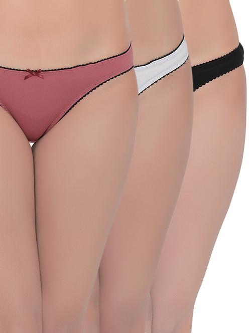 set of 3 multi colored bikini panty - 14600986 - Very Small Image - 1
