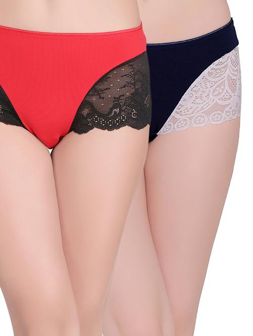 set of 2 multi colored boy shorts panty - 14600989 - Very Small Image - 1