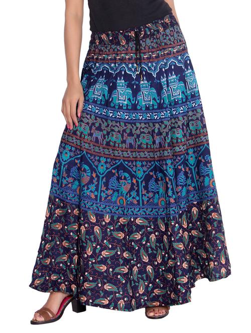 printed flared skirt - 14601811 - Very Small Image - 1