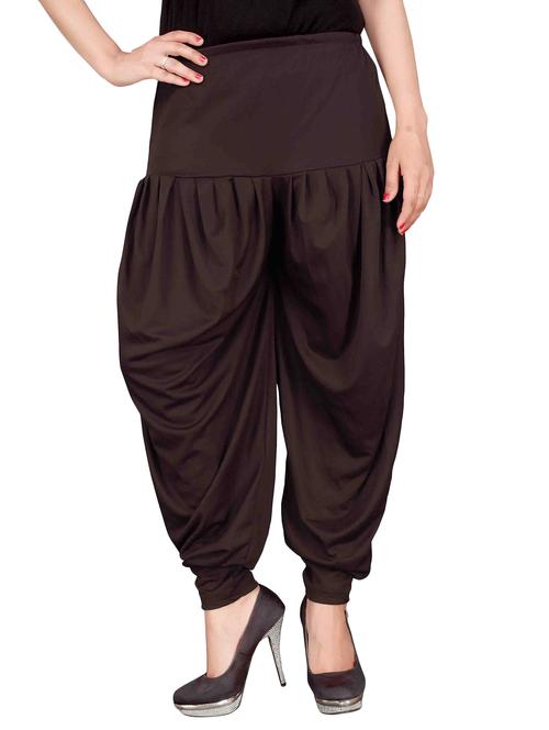 brown lycra dhoti salwar salwars - 14602395 - Very Small Image - 1