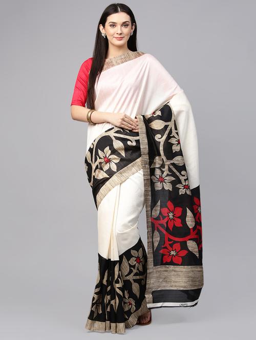 beige bhagalpuri saree with blouse - 14603832 - Very Small Image - 1