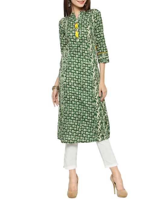 tassels detail kurta with pant set - 14604413 - Very Small Image - 1