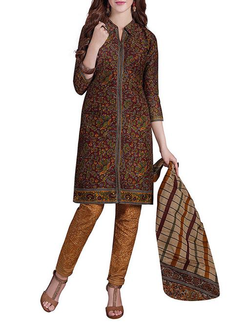 multi colored unstitched churidaar suits - 14606287 - Very Small Image - 1