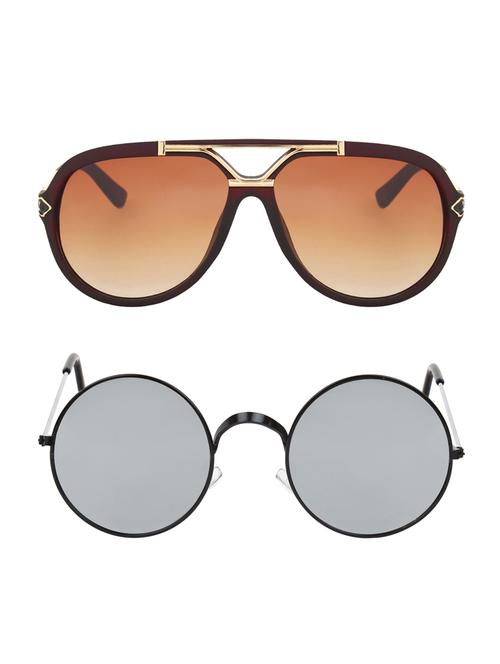 zyaden combo of 2 full rim sunglasses - 14608319 - Very Small Image - 1