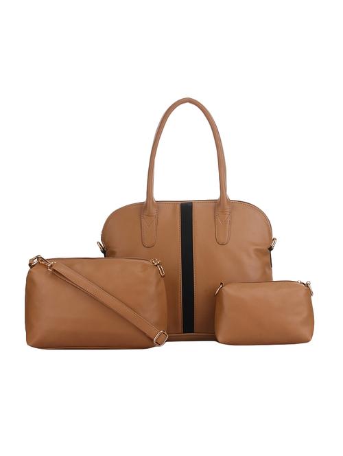 tan leatherette regular handbag - 14610196 - Very Small Image - 1