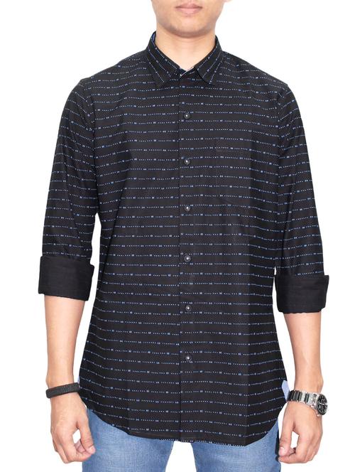 black cotton casual shirt - 14610448 - Very Small Image - 1