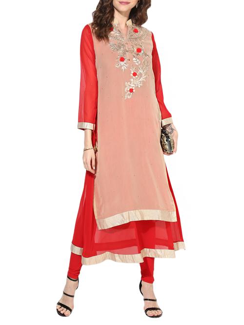 women's layered kurta - 14610781 - Very Small Image - 1