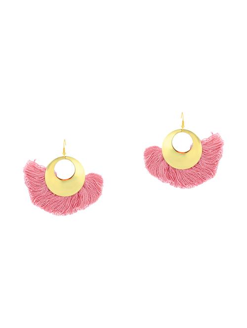 pink metal drop earrings - 14611735 - Very Small Image - 1