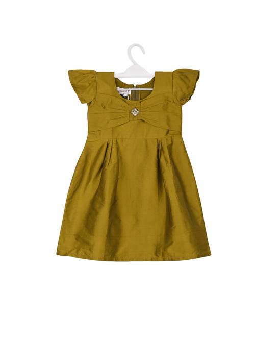 green silk blend frock - 14612919 - Very Small Image - 1