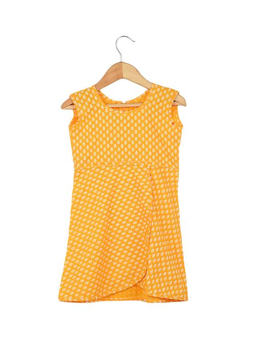 yellow printed frock - 14612947 - Very Small Image - 1