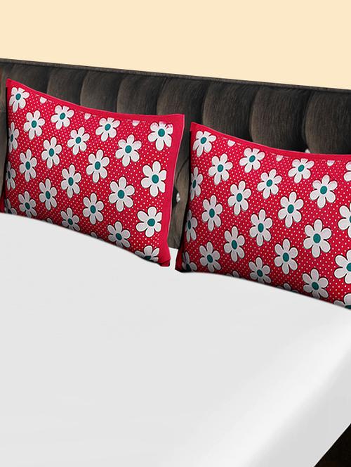 set of 2 floral print cotton pillow cover 27"x18" - 14613410 - Very Small Image - 1