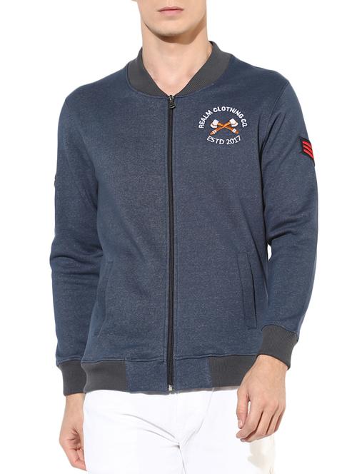 blue cotton casual jacket - 14614089 - Very Small Image - 1