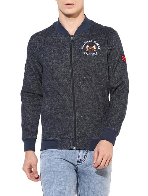 grey cotton casual jacket - 14614090 - Very Small Image - 1
