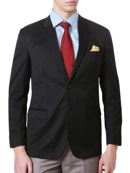 black cotton formal blazer - 14616122 - Very Small Image - 1